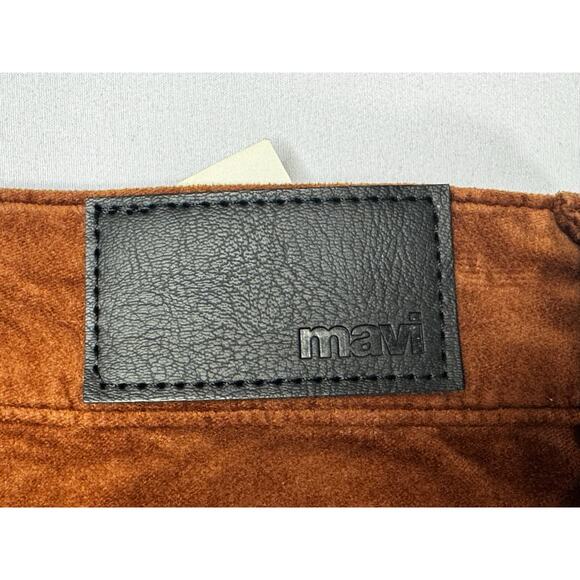 Mavi Women's Los Angeles High-Rise 70s Flare Orange Velvet Pants - 25x30 (27x30) - Picture 3 of 7